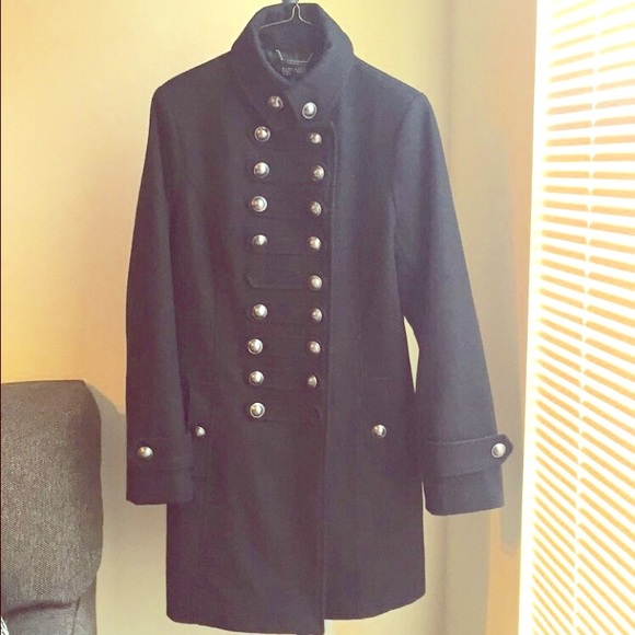 BUFFALO Military Style Wool Coat