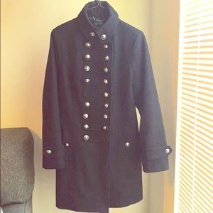 BUFFALO Military Style Wool Coat