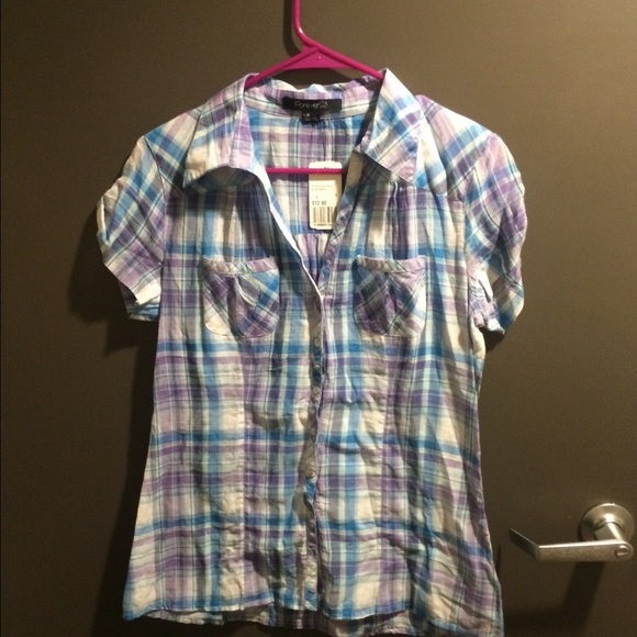 Blue and purple flannel