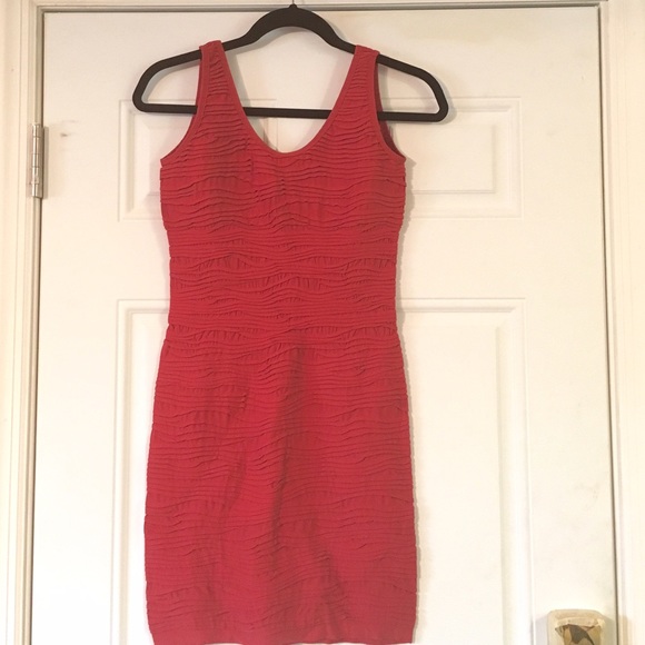 Sunset orange bodycon dress