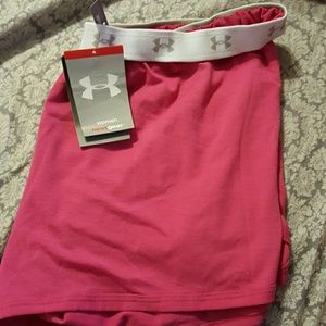 BNWT under armour pink shorts