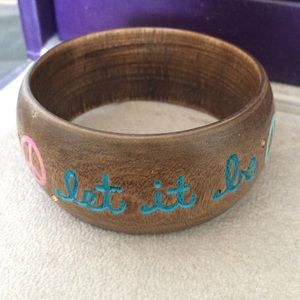 Let It be wooden bangle