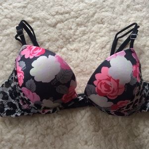 FLORAL AND CHEETAH "PINK VS" PUSH UP