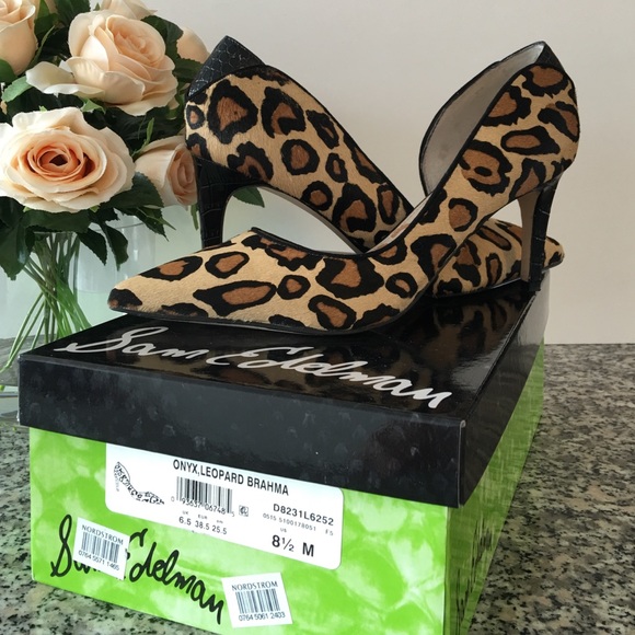 Sam Edelman Leopard pointy toe pump