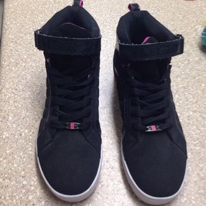 Black high top shoes