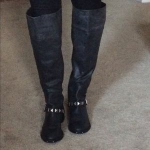 Over the Knee High Studded Boots