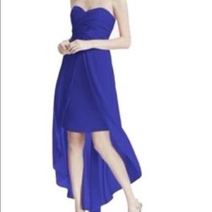 Strapless chiffon high low dress