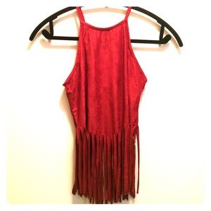 Suede and fringe shirt!