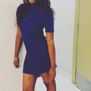 Dark blue fitted dress