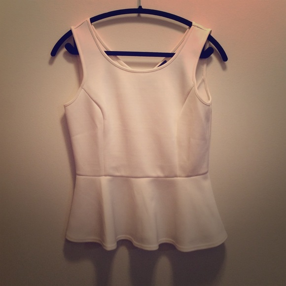 White peplum tank top!