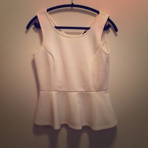 White peplum tank top!