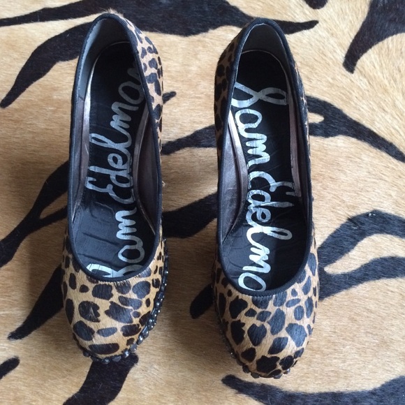 Sam Edelman York Leopard Studded Platform Pumps👠 - Picture 2 of 4