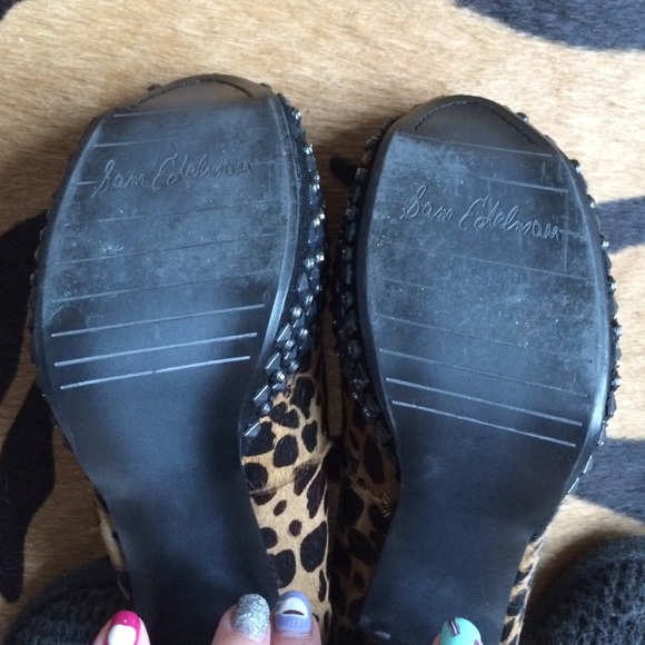 Sam Edelman York Leopard Studded Platform Pumps👠 - Picture 4 of 4