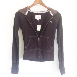 Abercrombie Girls Brown Zip Up Hoodie
