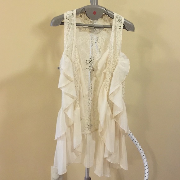 Chiffon and Lace Vest Size S