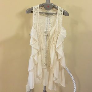 Chiffon and Lace Vest Size S