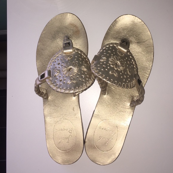 Jack Rogers gold shoes!