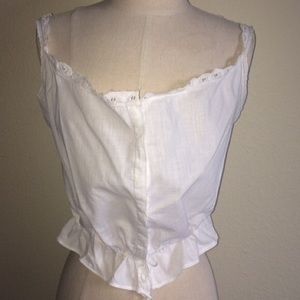 Vintage 20's White Lace Flapper Camisole Top Boho