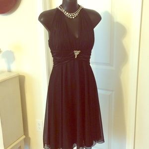 Formal Black Halter Dress
