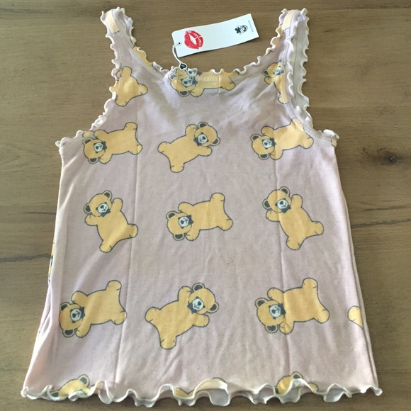 ❌Sold❌NWT Wildfox Teddy Bear Ruffle Cami M - Picture 3 of 3