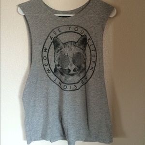 Are you kitten me right meow muscle T