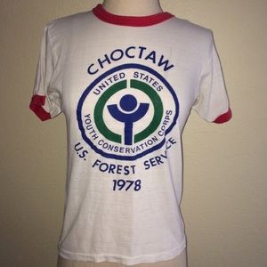 Vintage 70s Choctaw Native American T Shirt Top