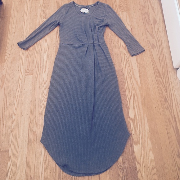 Gray maxi Anthro dress