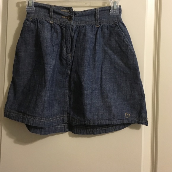 Denim skater skirt.