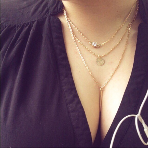 Triple Layer Necklace - Picture 2 of 4