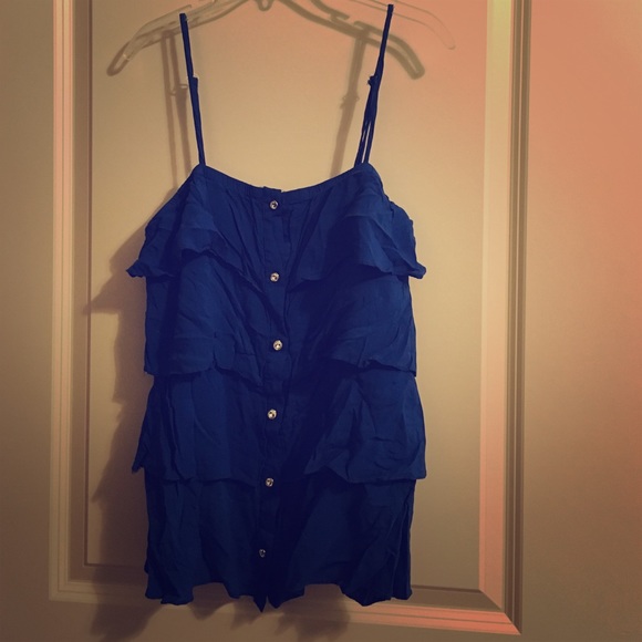 Blue spaghetti strap top