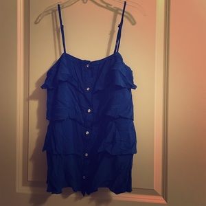 Blue spaghetti strap top