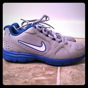 Gray and Blue Nikes