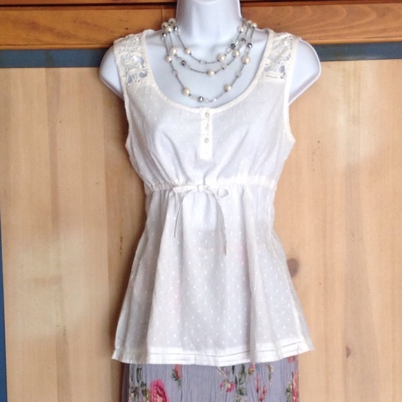 Wonderful Cotton Summer Top With Lace - Picture 4 of 4