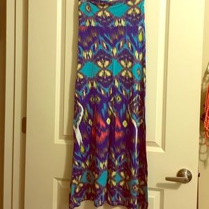 Blue maxi skirt