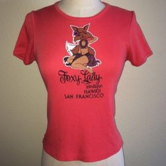 Vintage 70s Foxy Lady Boutique Hawaii T Shirt Vintage 70s Foxy Lady Boutique Hawaii T Shirt