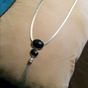 Stunning Black/Silver Necklace