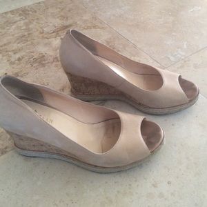 Cole Haan peep toe wedge