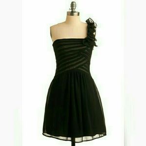 One shoulder little black dress