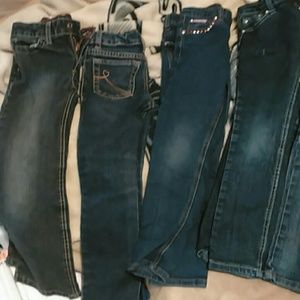 6 pair of girl jeans