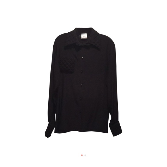 Chanel sheer button down blouse