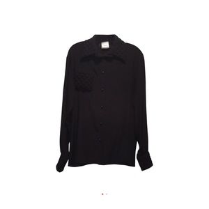 Chanel sheer button down blouse