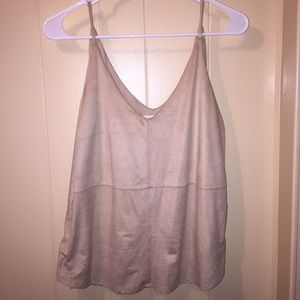 NWOT! suede cream tank