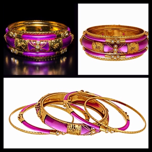 SOLD BANGLES Boho Jeweled Statement Deco Bracelet - Picture 4 of 4