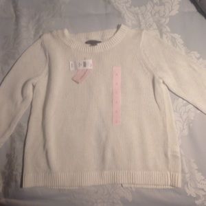 White open back sweater