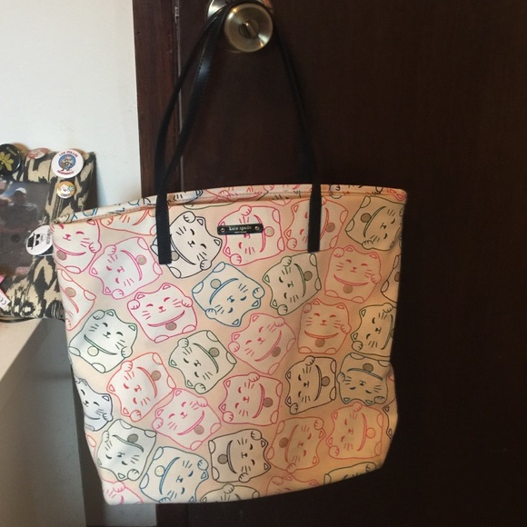 Kate Spade lucky cat tote