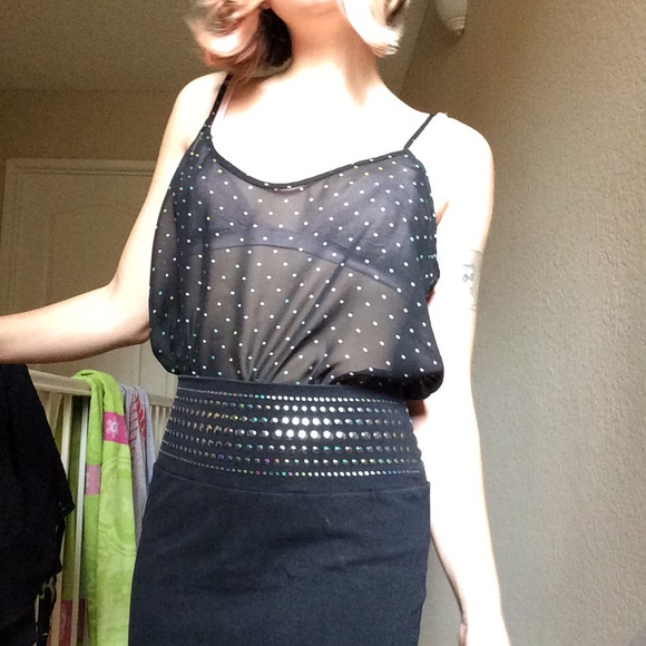 Black & silver Express mini skirt 🌟 - Picture 2 of 2