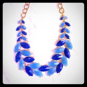 Blue & Gold Statement Necklace