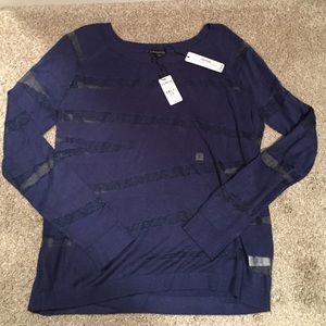 N.Blue long sleeve  shirt. Express