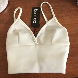 White crop top from Boohoo