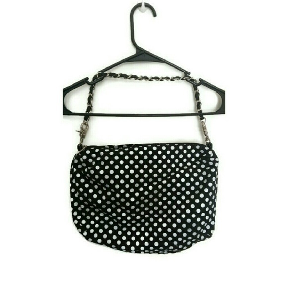 Handbags - Black and white polka dot purse